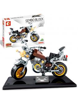 Конструктор Sembo Block «Мотоцикл Very» на подставке 701111 / 243 детали