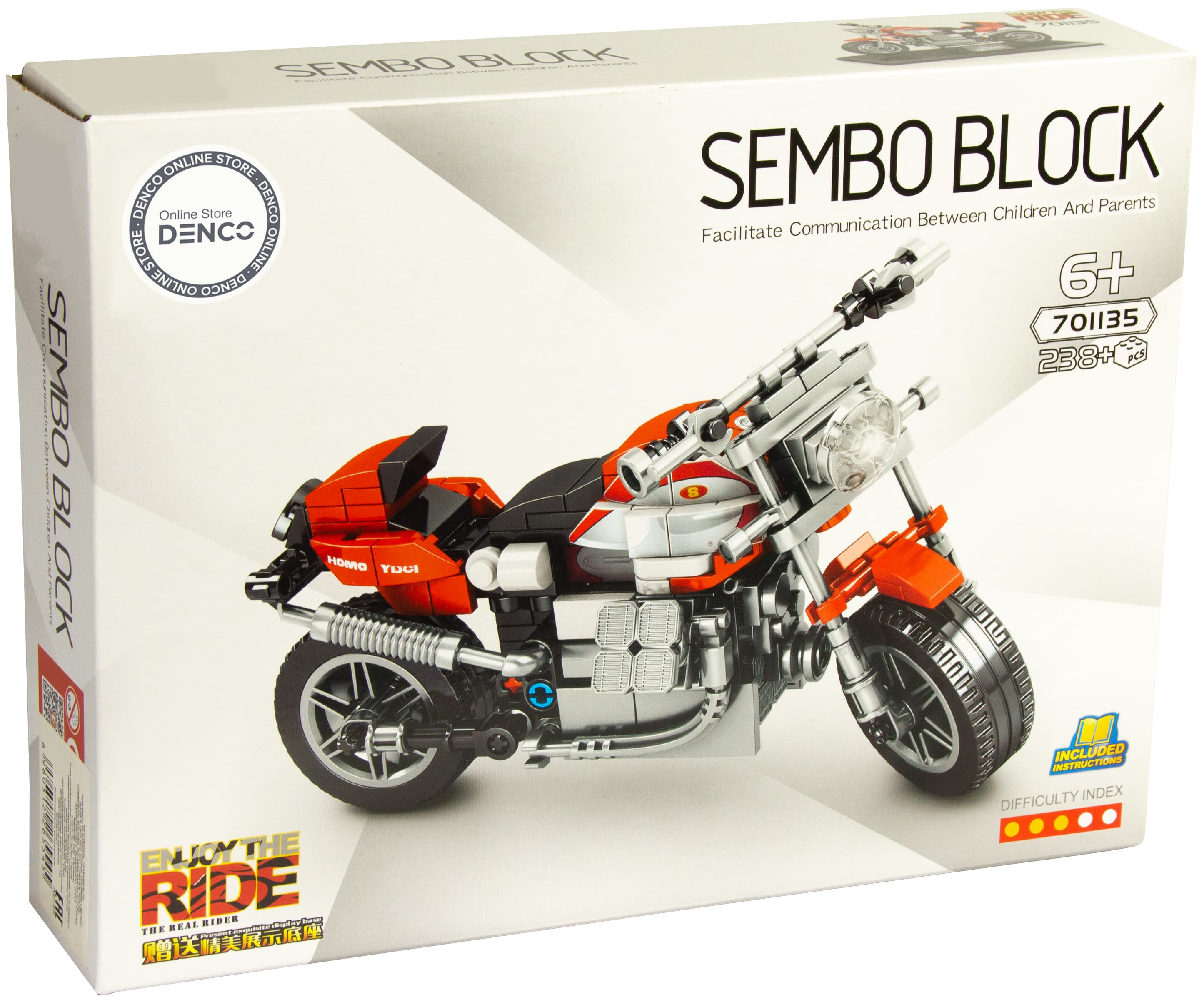 Конструктор Sembo Block «Мотоцикл» 701135 / 238 детали
