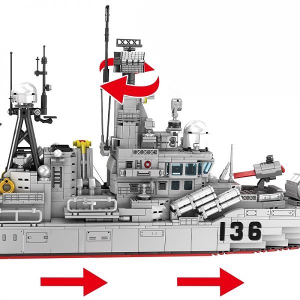 Конструктор Sembo Block «Эсминец Type 956» 202060 / 1716 деталей