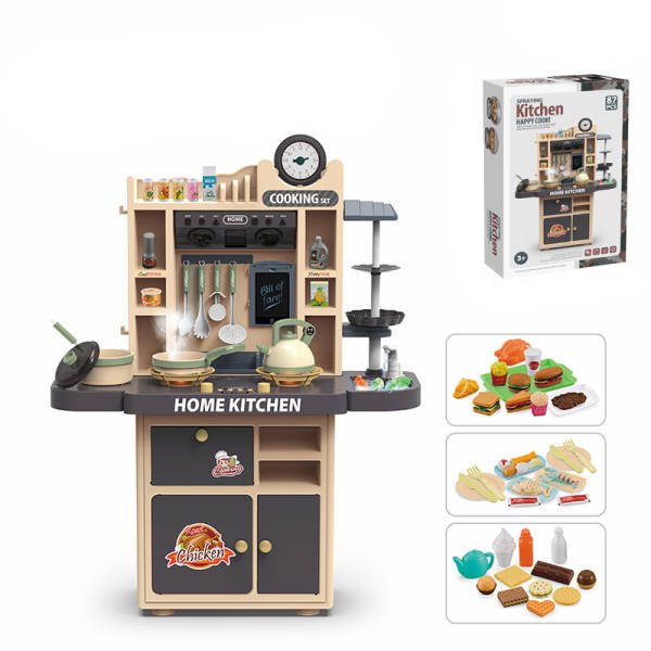 Детская кухня 100 см с водой, паром и со световыми, звуковыми эффектами 5745 / 87 предметов