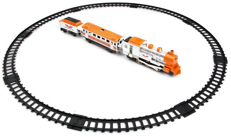 Железная дорога Play Smart «Мой первый поезд» 0616, свет, звук, имитация дыма / 282 см.