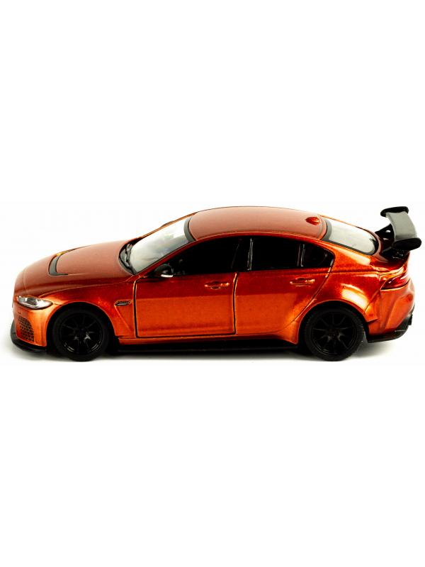 Металлическая машинка Kinsmart 1:38 «Jaguar XE SV Project 8» KT5416D, инерционная / Оранжевый