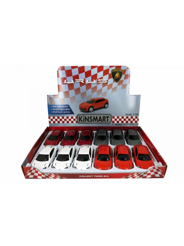 Металлическая машинка Kinsmart 1:38 «Lamborghini Urus» KT5368D,  инерционная / Оранжевый