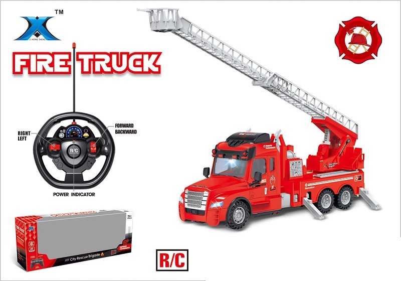 Пожарная машина с выдвижной лестницей  на радио управлении