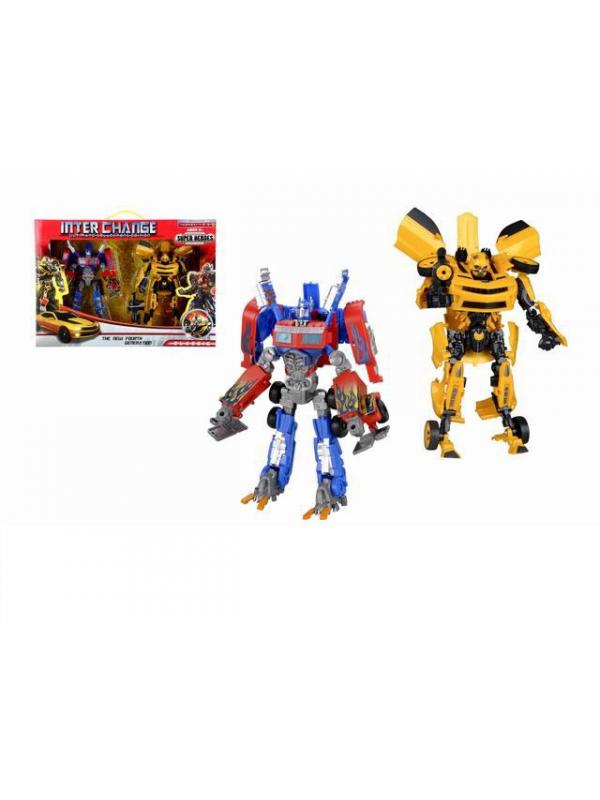 Робот Трансформер Бамбл Би и Оптимус 2 шт в коробке 47х10х33см