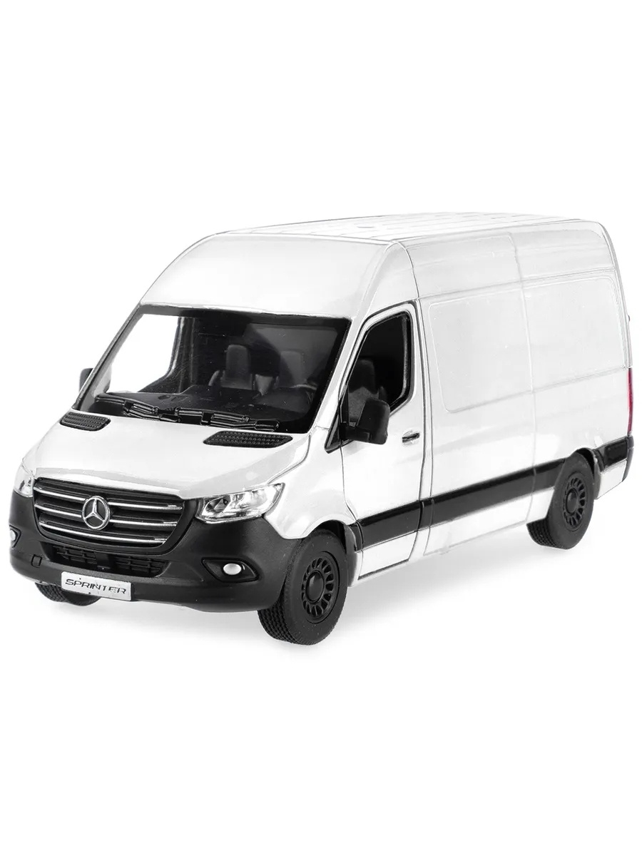 Металлическая машинка Kinsmart 1:48 «Mercedes-Benz Sprinter» KT5426D, инерционная / Белый