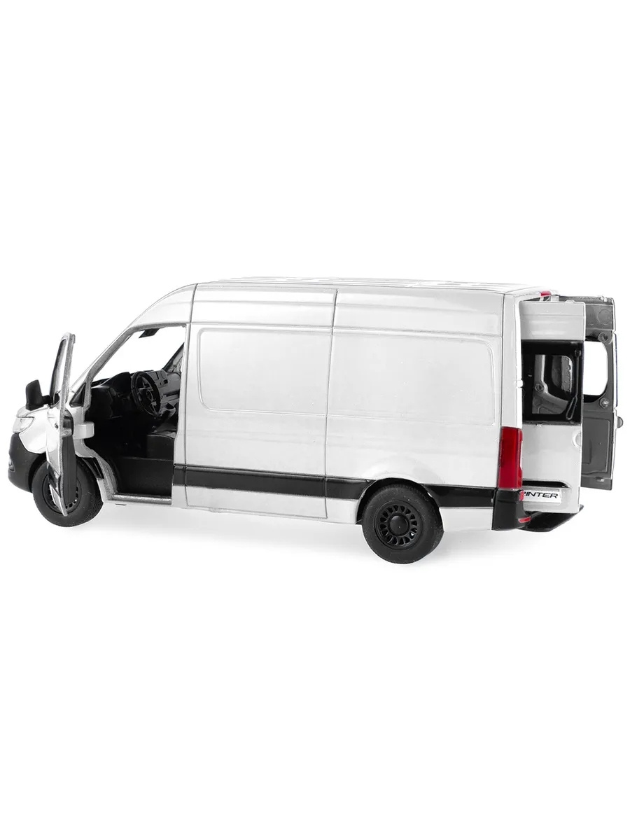 Металлическая машинка Kinsmart 1:48 «Mercedes-Benz Sprinter» KT5426D, инерционная / Белый