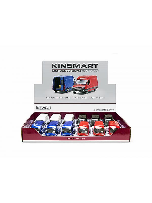 Металлическая машинка Kinsmart 1:48 «Mercedes-Benz Sprinter» KT5426D, инерционная / Белый