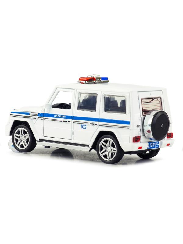 Металлическая машинка MiniAuto 1:32 «Mercedes-Benz G65 AMG: Полиция» 16 см. 3212G-3 инерционная, звук, свет