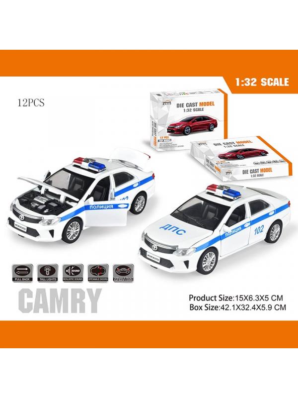 Металлическая машинка MiniAuto 1:32 «Toyota Camry: Полиция» 32125-3, 15 см., инерционная, звук, свет