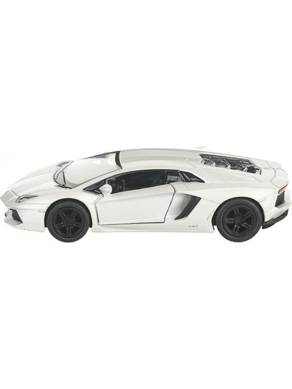 Металлическая машинка Kinsmart 1:38 «Lamborghini Aventador LP 700-4» KT5355D, инерционная / Белый