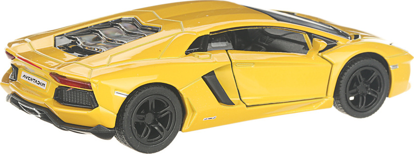 Металлическая машинка Kinsmart 1:38 «Lamborghini Aventador LP 700-4» KT5355D, инерционная / Желтый