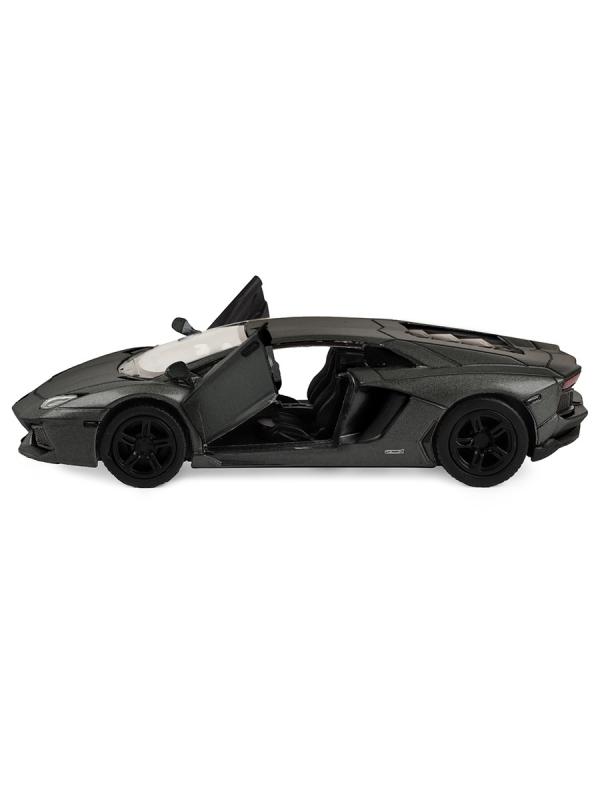 Металлическая машинка Kinsmart 1:38 «Lamborghini Aventador LP 700-4» KT5355D, инерционная / Серый