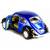 Металлическая машинка Kinsmart 1:32 «1967 Volkswagen Classical Beetle (Черное крыло)» KT5373DE инерционная / Синий