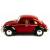 Металлическая машинка Kinsmart 1:32 «1967 Volkswagen Classical Beetle (Черное крыло)» KT5373DE инерционная / Красный