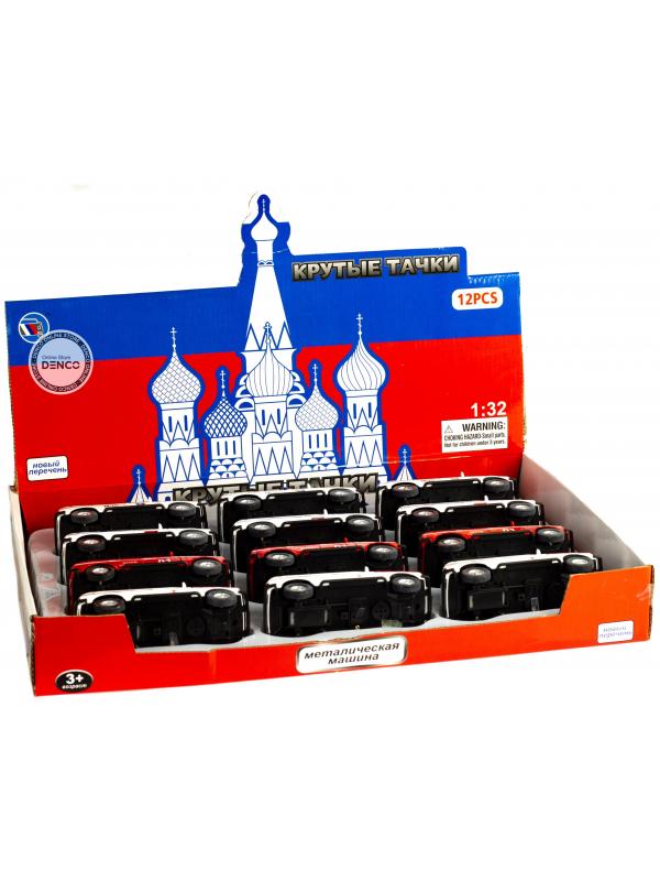 Металлическая машинка 1:32 «Нива. Экстренные службы» свет, звук, двери открываются А1813Р-12D / Скорая помощь