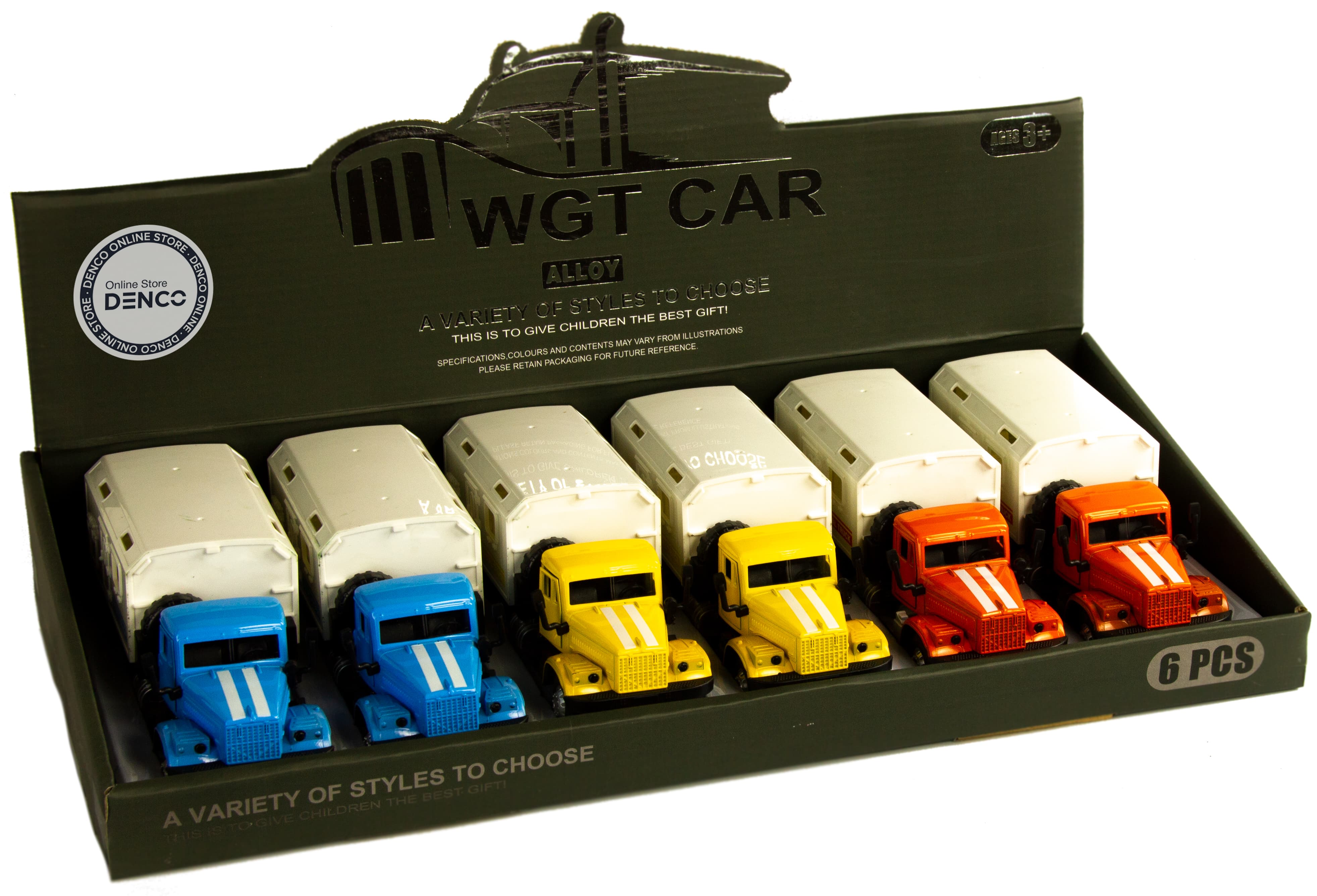 Металлическая машинка WGT Car «Грузовик КРАЗ: Фургон» А2217-6А, инерционный, свет, звук / Голубой