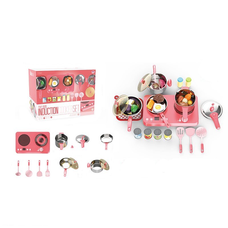 Детский игровой набор посудки с игрушечными продуктами «Play house» 555-BX046 / 32 предмета