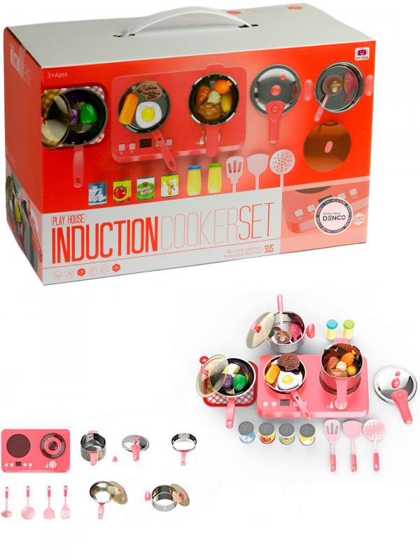 Детский игровой набор посудки с игрушечными продуктами «Play house» 555-BX046 / 32 предмета