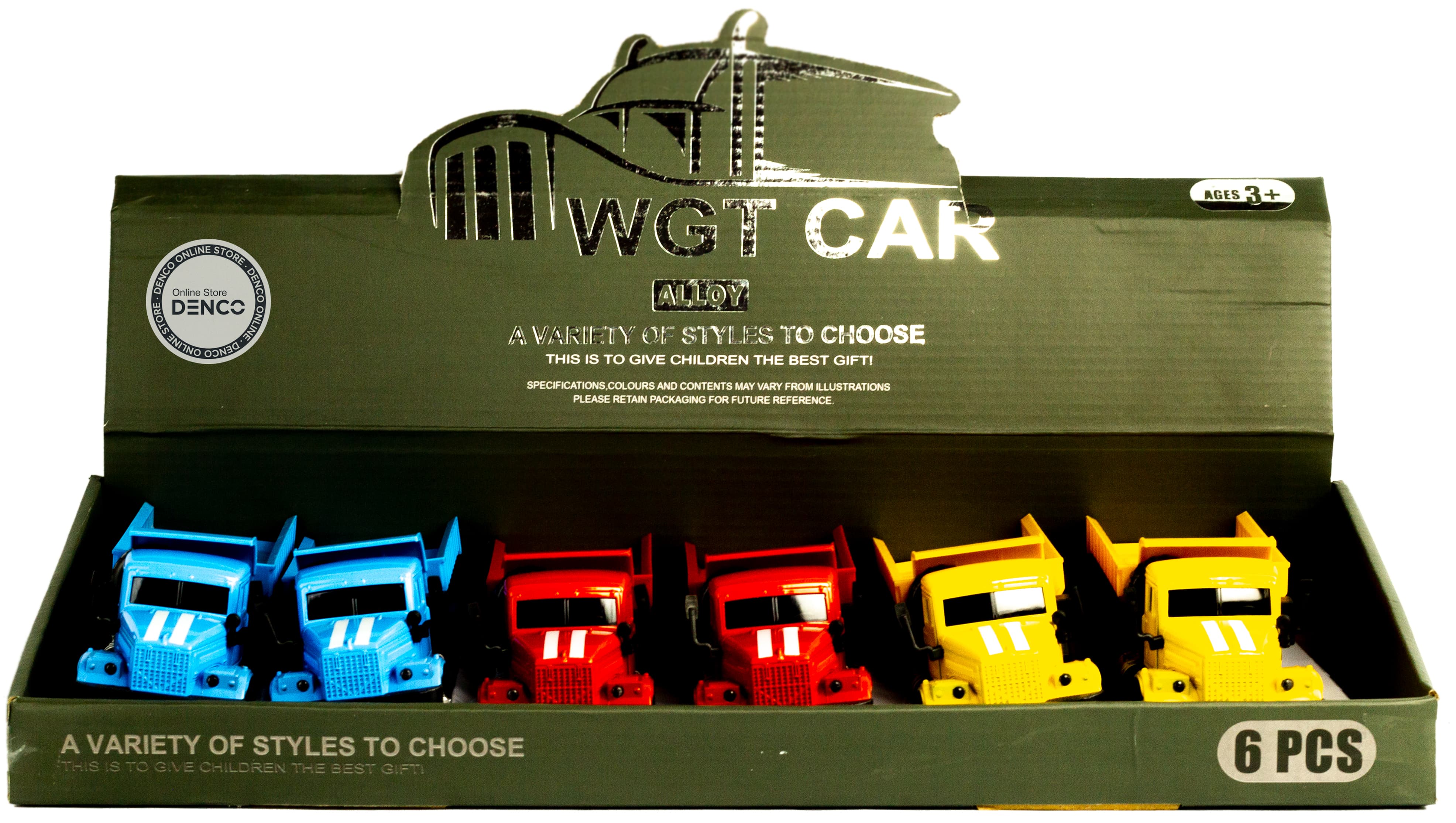 Металлическая машинка WGT Car «Грузовик КРАЗ: Самосвал» 2217-8A, инерционный, свет, звук / Голубой