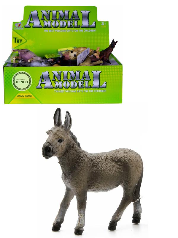 Фигурка животного «Домашние животные с фермы. Осёл» Q9899-218 Animal Model 10-12 см.