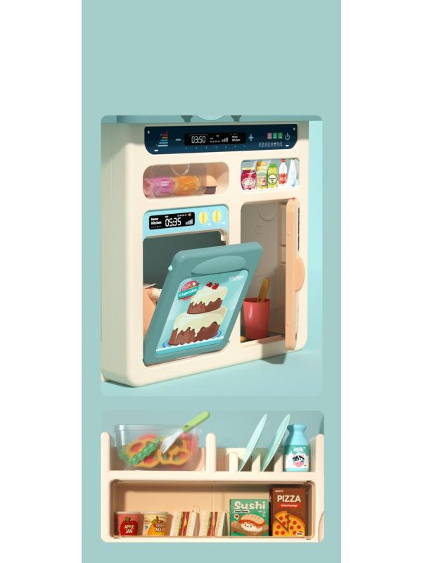 Детская игровая кухня 92 см с водой, паром, яйцеваркой, светом и звуком WD-R39 / 89 предметов