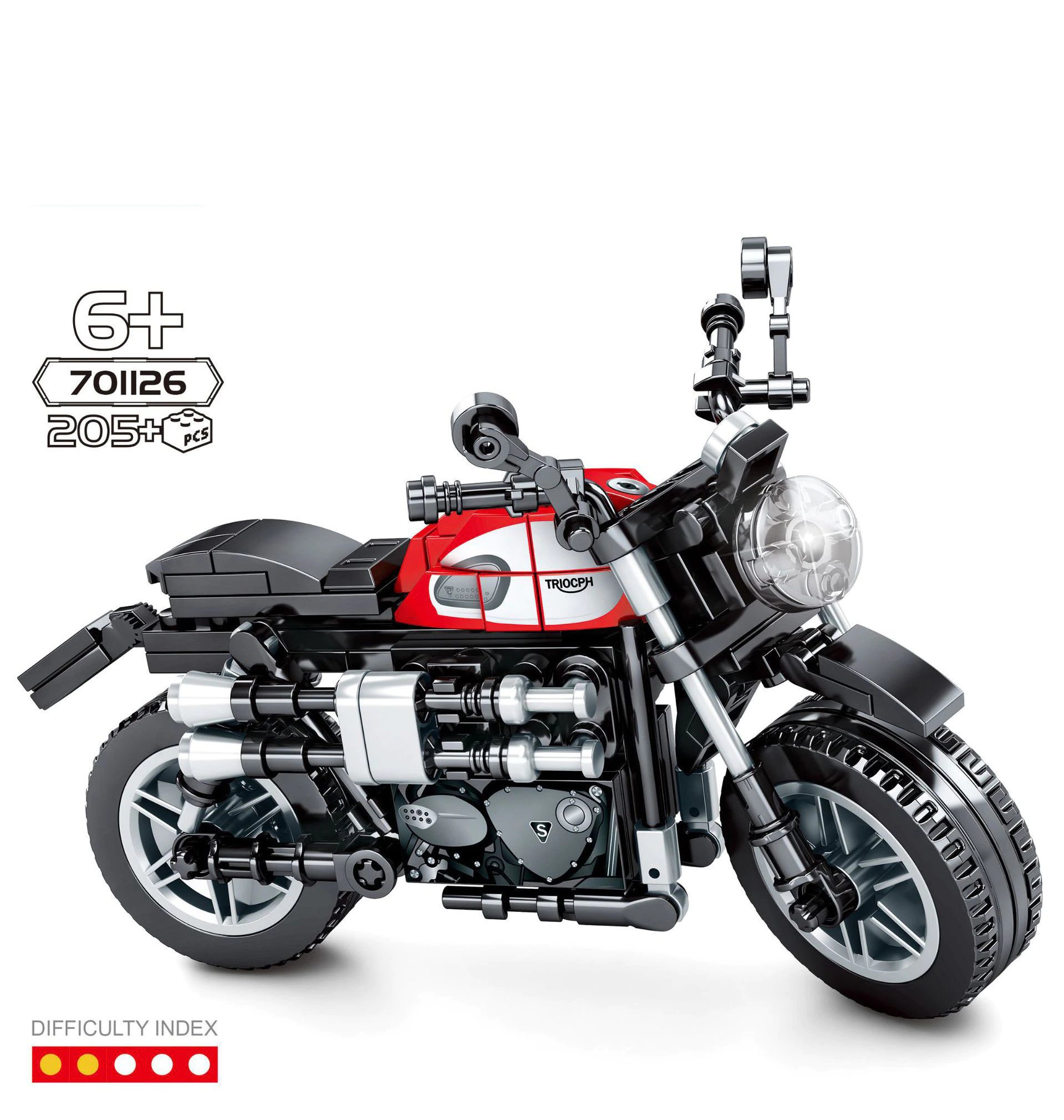 Конструктор Sembo Block «Мотоцикл Triumph Street Scrambler» 701126 / 205 деталей
