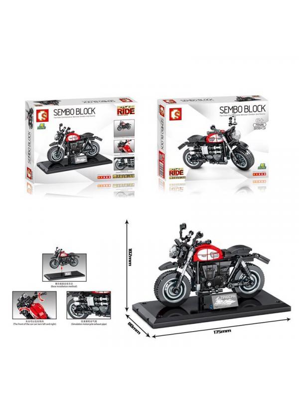 Конструктор Sembo Block «Мотоцикл Triumph Street Scrambler» 701126 / 205 деталей
