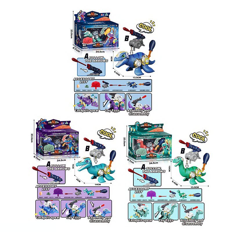 Игровой набор «Динозавр с отверткой» W8001 / Микс