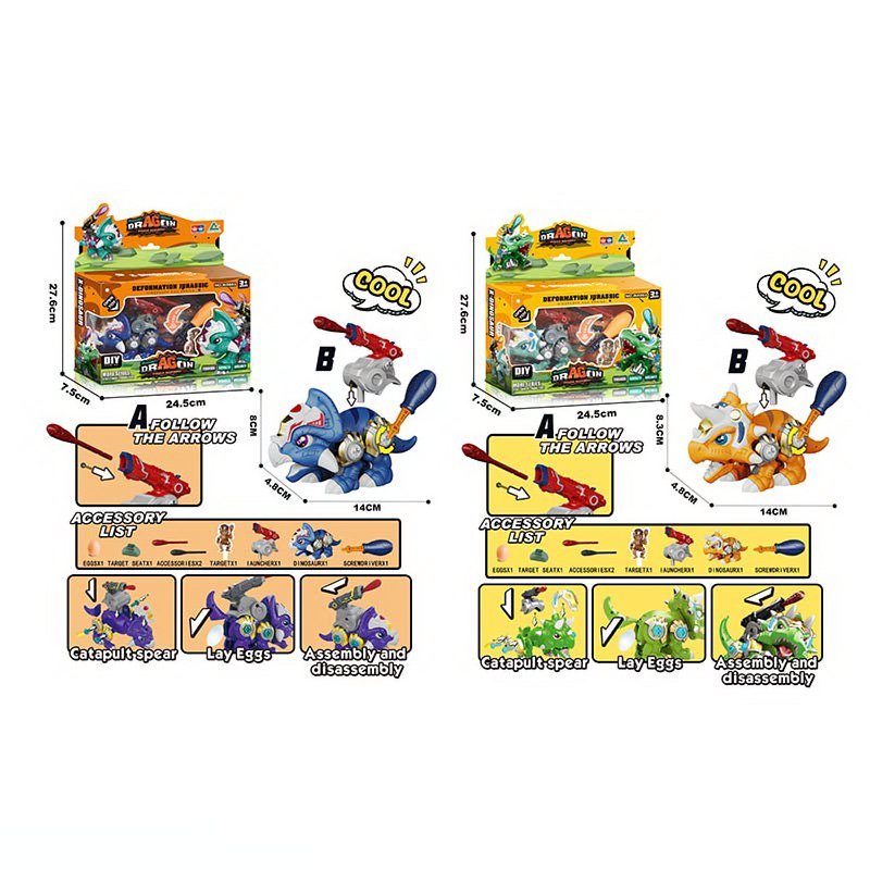 Игровой набор «Динозавр с отверткой» W8003 / Микс