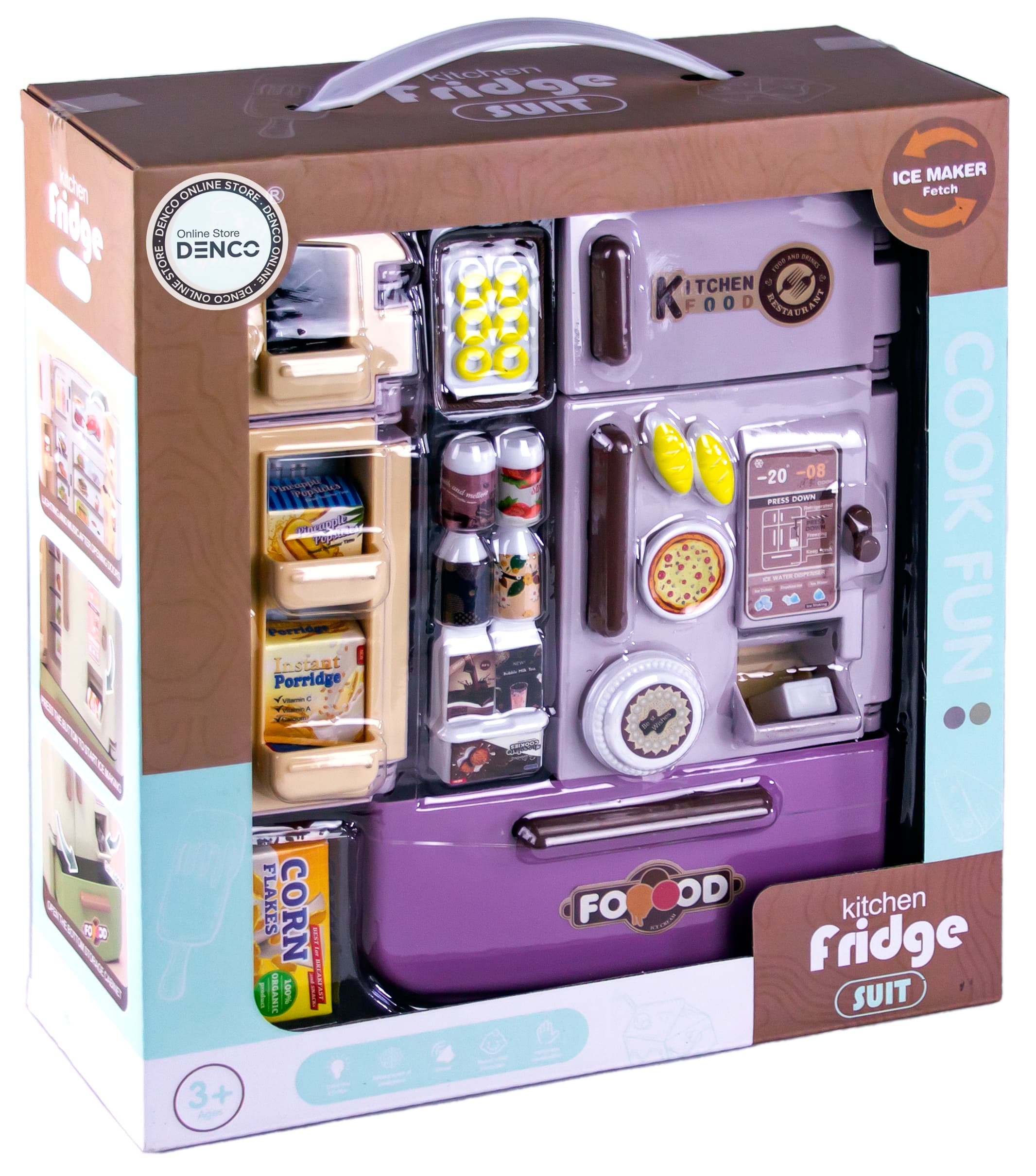 Игровой набор бытовой техники «‎Холодильник» SY-2093-2, свет, звук / Фиолетовый