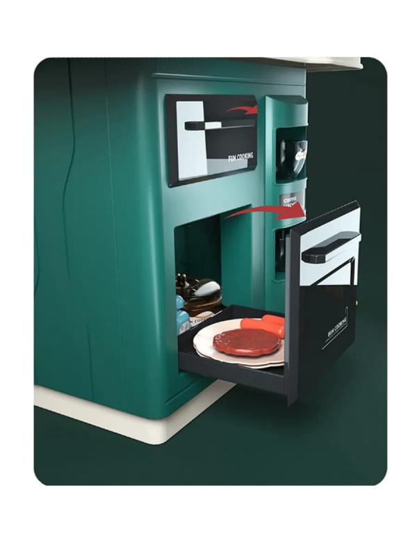 Интерактивная детская кухня 65 см с водой, паром, светом, звуком 858A / 35 предметов