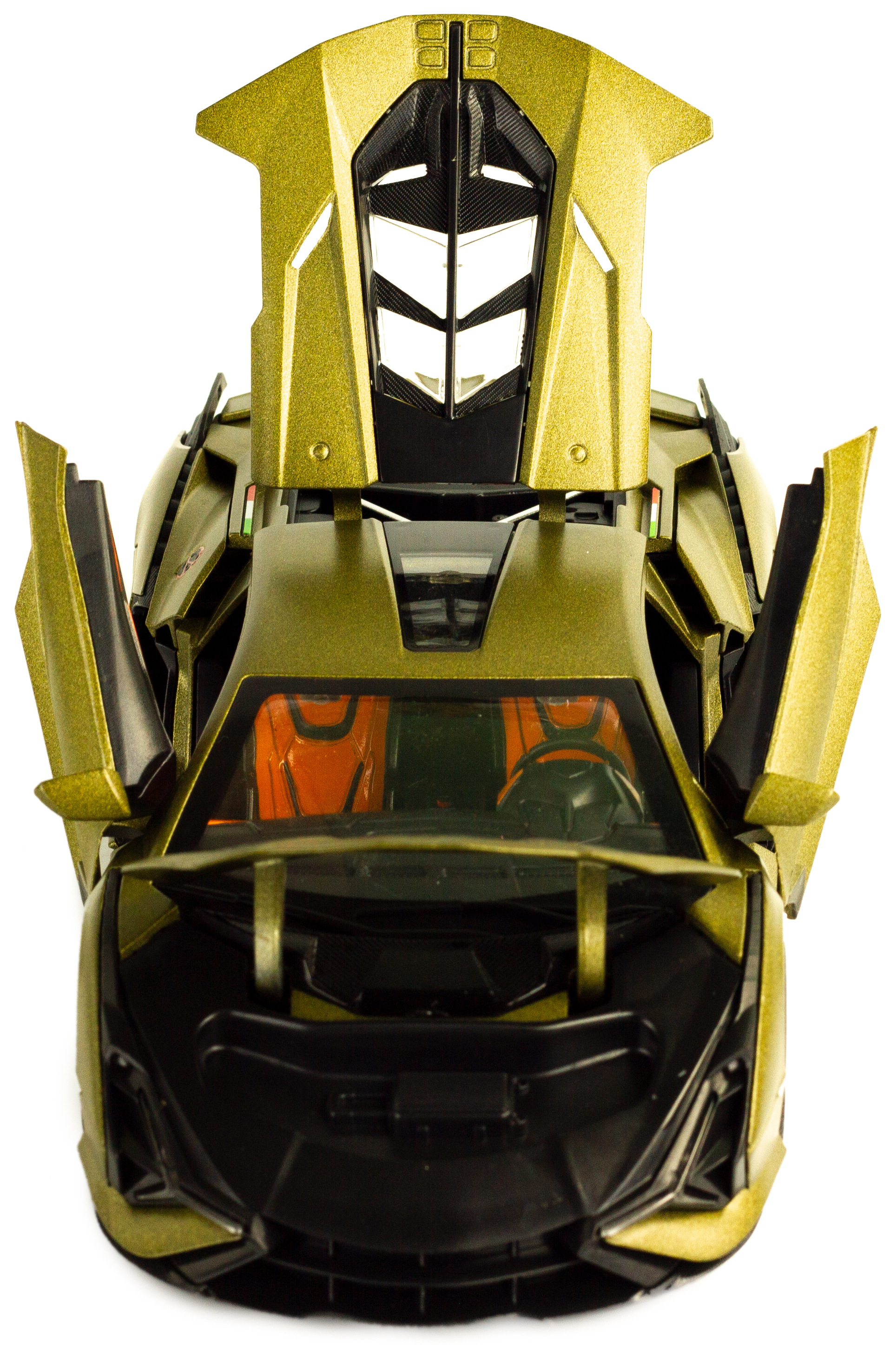 Металлическая машинка Che Zhi 1:24 «Lamborghini Sian» CZ129A, 21 см. инерционная, свет, звук / Золотой