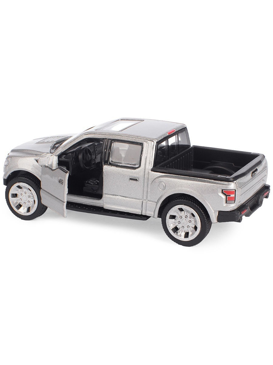 Металлическая машинка Play Smart 1:50 «Ford F-150» 9,5 см. 6530D Fast Wheels, инерционная / Серый