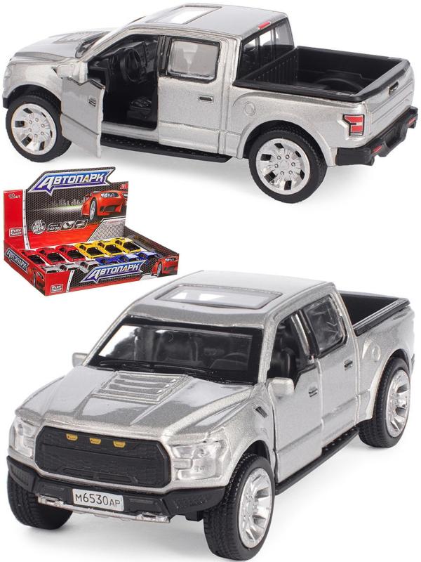 Металлическая машинка Play Smart 1:50 «Ford F-150» 9,5 см. 6530D Fast Wheels, инерционная / Серый