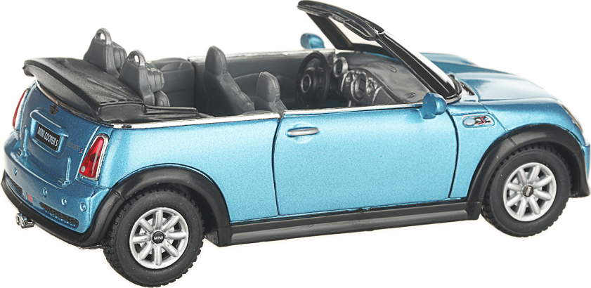 Металлическая машинка Kinsmart 1:28 «Mini Cooper S Convertible» KT5089D инерционная / Синий
