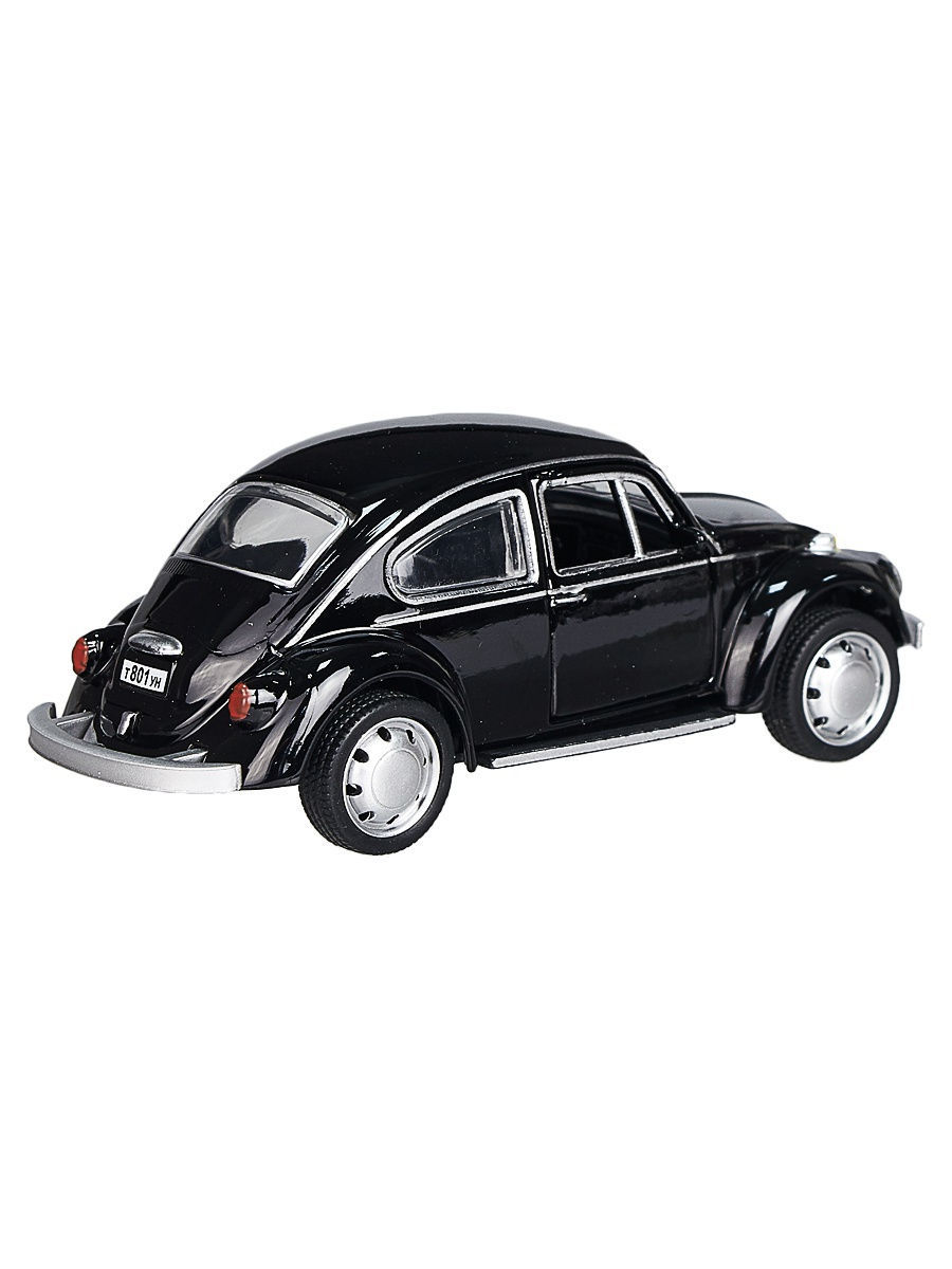 Машина металлическая Play Smart 1:45 «Volkswagen Beetle» 6525D инерционная / Черный