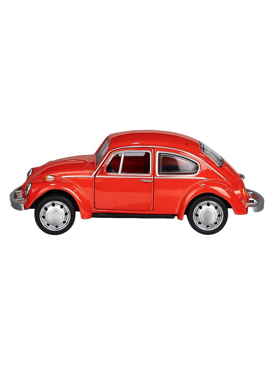 Машина металлическая Play Smart 1:45 «Volkswagen Beetle» 6525D инерционная / Красный