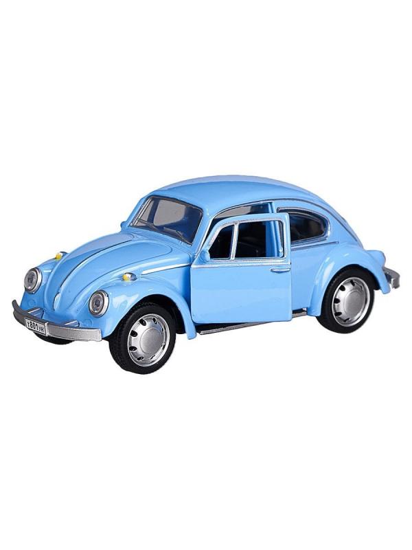 Машина металлическая Play Smart 1:45 «Volkswagen Beetle» 6525D инерционная / Голубой