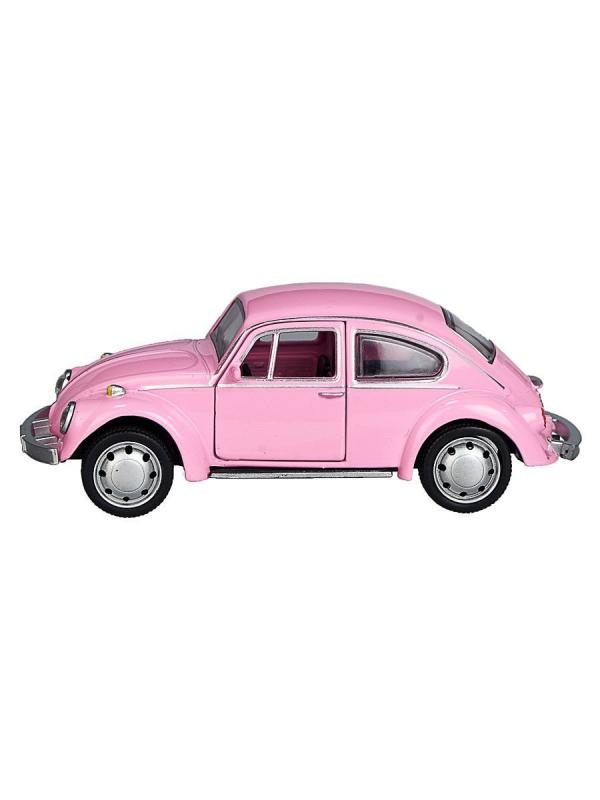 Машина металлическая Play Smart 1:45 «Volkswagen Beetle» 6525D инерционная / Розовый