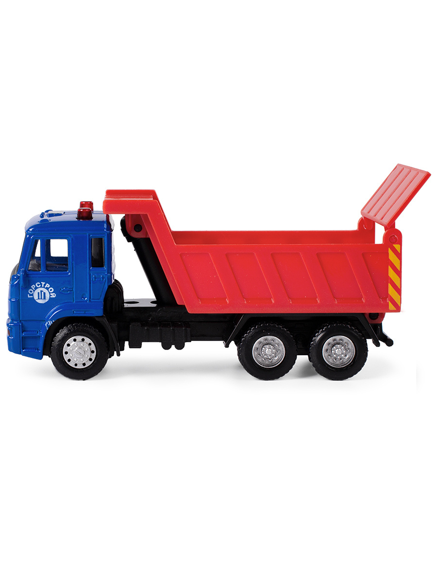 Грузовик металлический Play Smart 1:54 «Самосвал Камаз» 15 см. 6551 Автопарк, инерционный / Синий