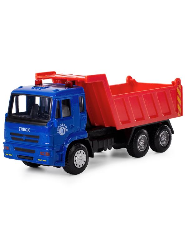Грузовик металлический Play Smart 1:54 «Самосвал Камаз» 15 см. 6551 Автопарк, инерционный / Синий