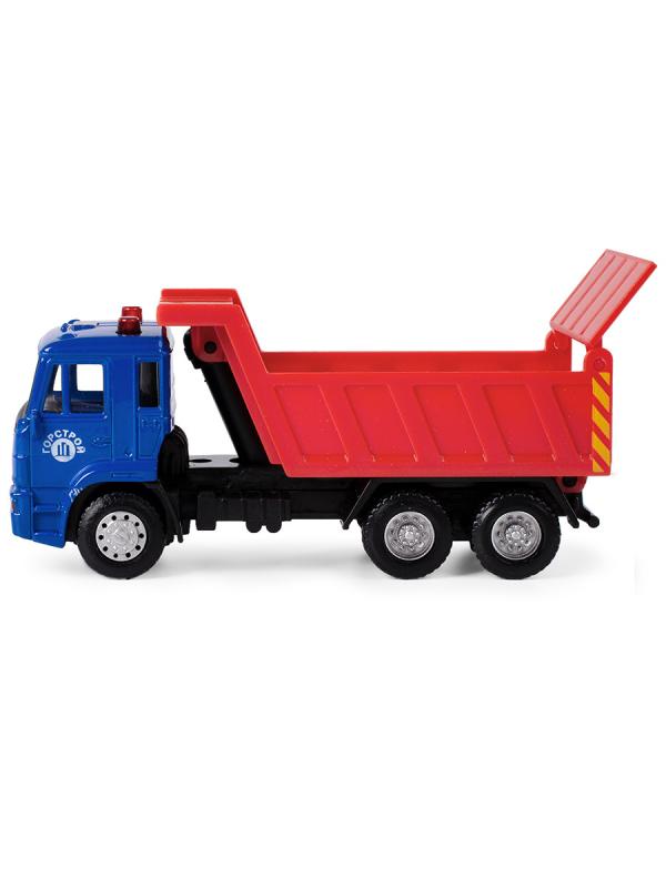 Грузовик металлический Play Smart 1:54 «Самосвал Камаз» 15 см. 6551 Автопарк, инерционный / Синий