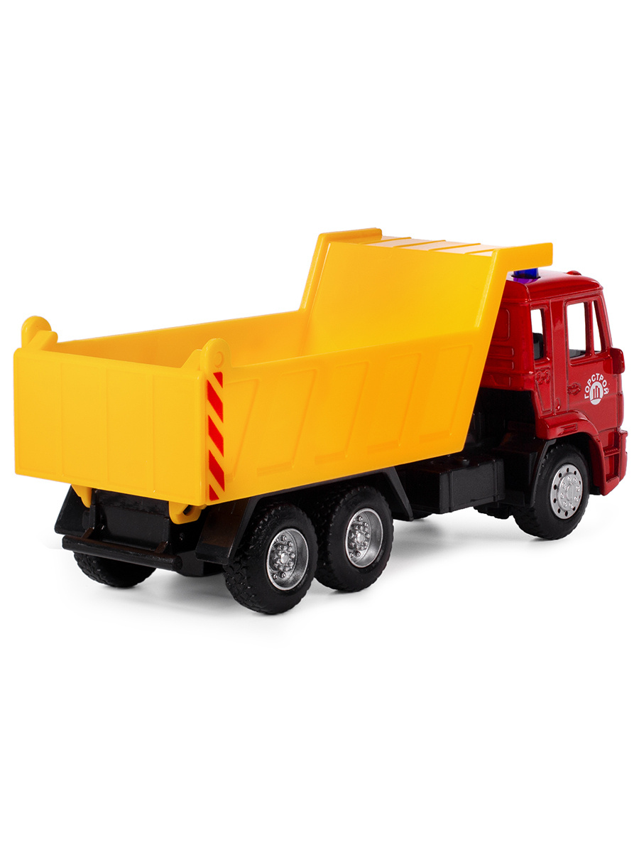Грузовик металлический Play Smart 1:54 «Самосвал Камаз» 15 см. 6551 Автопарк, инерционный / Красный