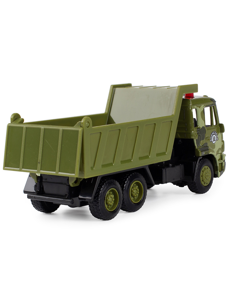 Грузовик металлический Play Smart 1:54 «Самосвал Камаз» 15 см. 6551 Автопарк, инерционный / Зеленый