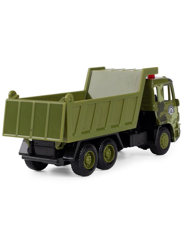 Грузовик металлический Play Smart 1:54 «Самосвал Камаз» 15 см. 6551 Автопарк, инерционный / Зеленый