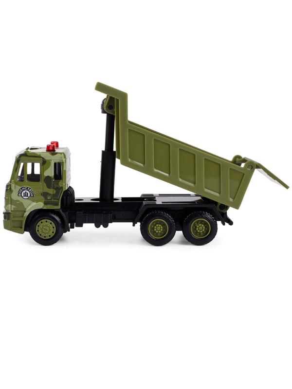 Грузовик металлический Play Smart 1:54 «Самосвал Камаз» 15 см. 6551 Автопарк, инерционный / Зеленый