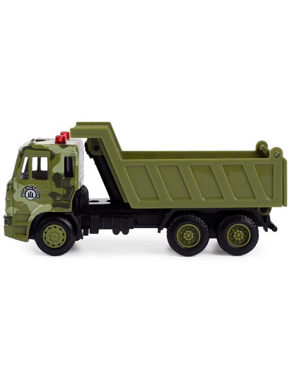 Грузовик металлический Play Smart 1:54 «Самосвал Камаз» 15 см. 6551 Автопарк, инерционный / Зеленый