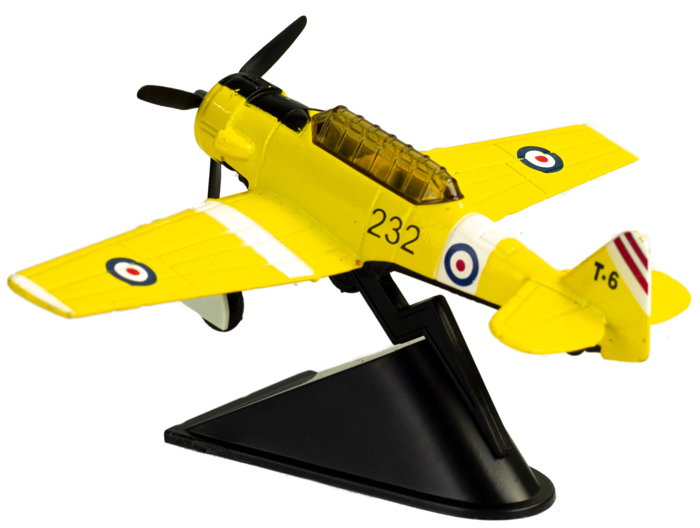 Металлическая модель военного самолета-истребителя «Classic Fighter. PX» 10 см. F8211012B, винтовой, на подставке / Желтый