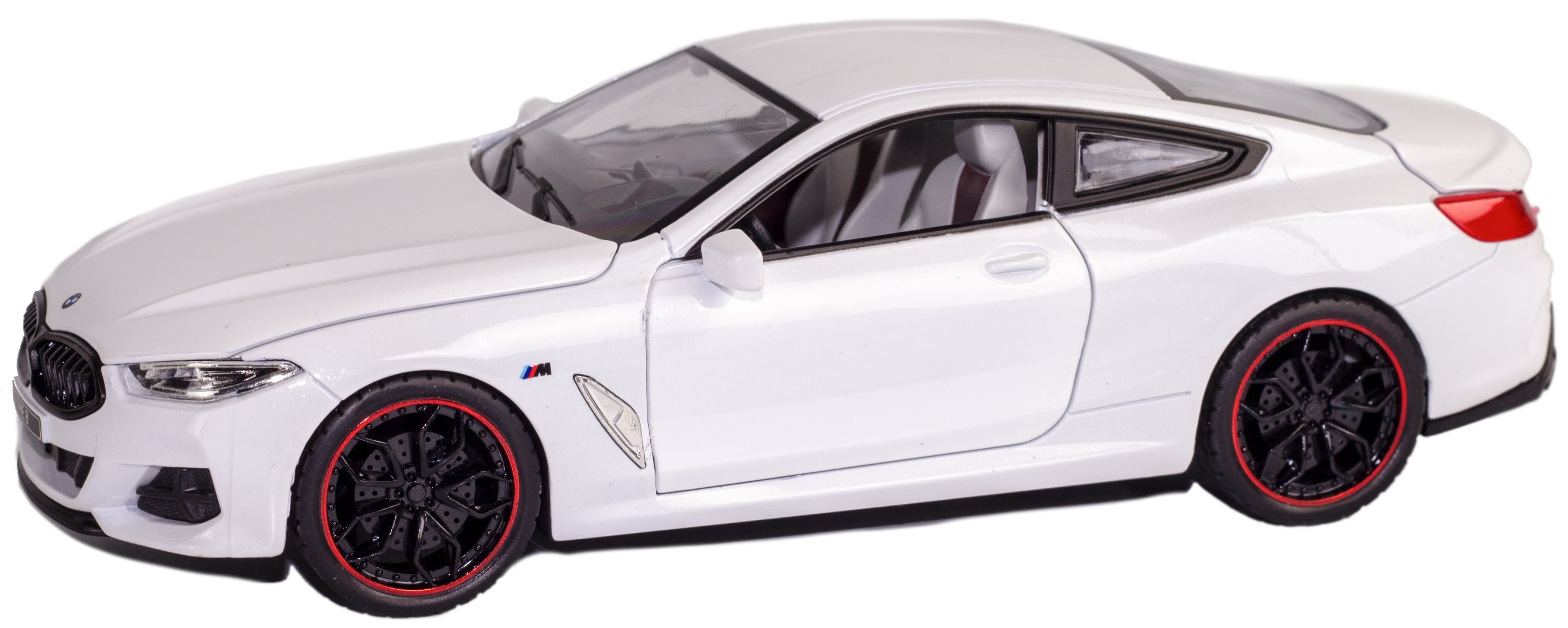 Металлическая машинка HengTeng Toys 1:24 «BMW M840i Coupe» 53522-21A, 20 см., инерционная, свет, звук / Белый